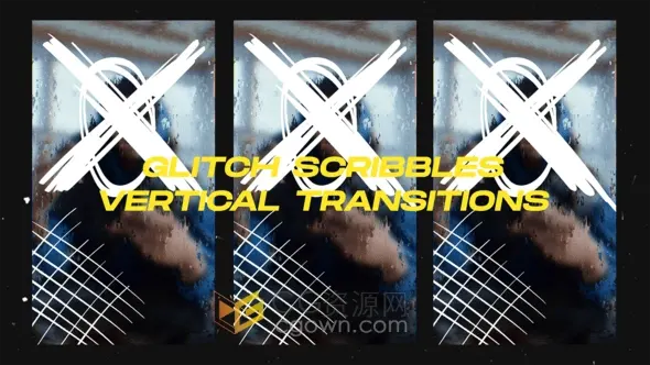 垂直故障涂鸦元素过渡免费下载AE转场模板-CG资源网 垂直故障涂鸦元素过渡免费下载AE转场模板