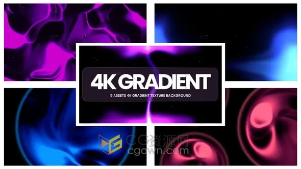 4K分辨率流动渐变霓虹灯光效动画背景视频素材AE模板