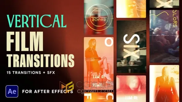 15组电影胶片漏光转场动画竖屏版本AE模板-CG资源网 15组电影胶片漏光转场动画竖屏版本AE模板