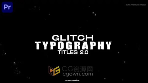 故障动画排版文字标题动画10种预设PR模板