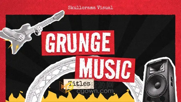 摇滚音乐宣传海报文字标题动画-AE模板-CG资源网 摇滚音乐宣传海报文字标题动画-AE模板