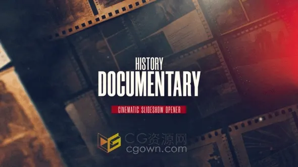 历史照片介绍视频纪录片-AE模板