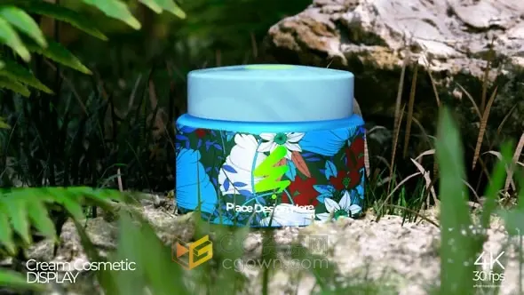 美容奶油化妆品商品展示介绍视频动画-AE模板