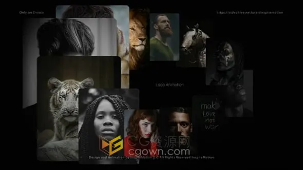 照片轮播动画效果适合作品集摄影展示时尚宣传片-AE模板-CG资源网 照片轮播动画效果适合作品集摄影展示时尚宣传片-AE模板