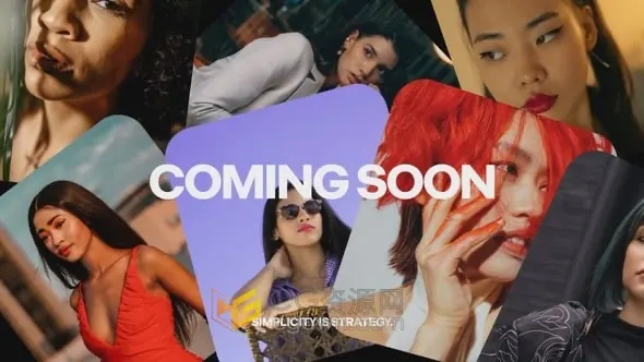 滑动翻转照片幻灯片开场动画含垂直分辨率-AE模板