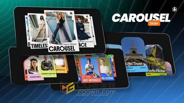 循环轮播创建动态滑块照片展示幻灯片视频-AE模板-CG资源网 循环轮播创建动态滑块照片展示幻灯片视频-AE模板