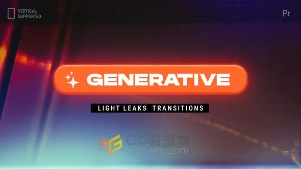 生成漏光过渡光效视频转场动画PR模板下载-CG资源网 生成漏光过渡光效视频转场动画PR模板下载