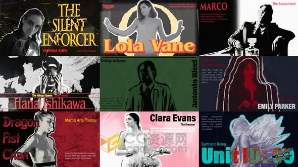 10+套电影定格动画介绍AE模板-CG资源网 10+套电影定格动画介绍AE模板