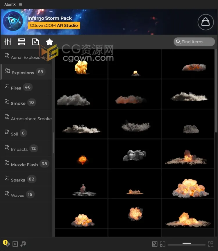 AE脚本视觉特效预设包火焰烟雾爆炸效果合成素材-CG资源网 AE脚本视觉特效预设包火焰烟雾爆炸效果合成素材