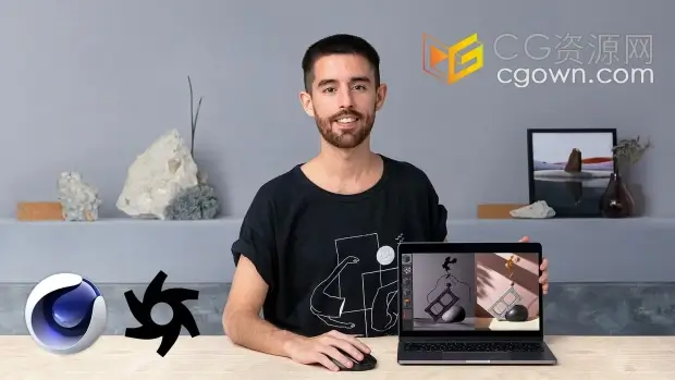 C4D教程建模3D静物构图设计制作Still-Life Composition in 3D