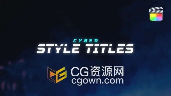 12种网络游戏风格文字标题动画FCPX插件Cyber Style Titles