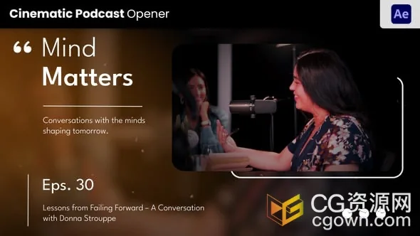 动态排版和波形可视化工具创建社交媒体频道简介节日开场白-AE模板