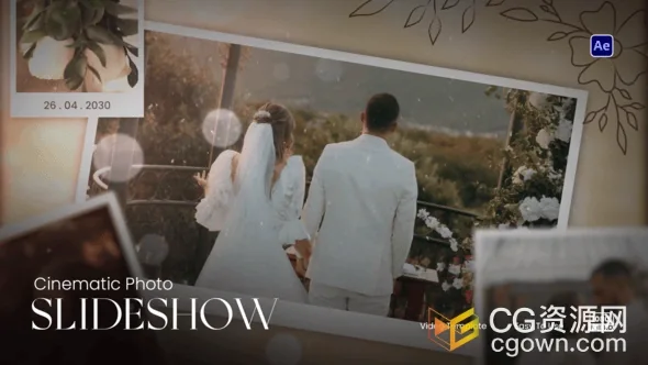 AE模板-柔和的漏光和镜头效果婚礼视频旅行回忆家庭相册