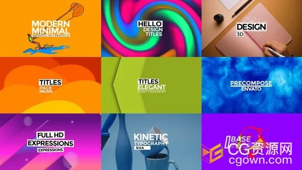 简洁排版现代创意文本社交媒体标题动画-AE模板