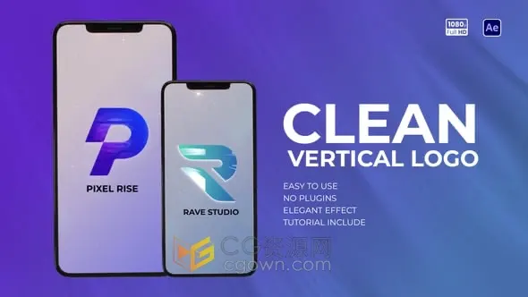 豎屏分辨率LOGO演繹視頻片頭動畫AE模板