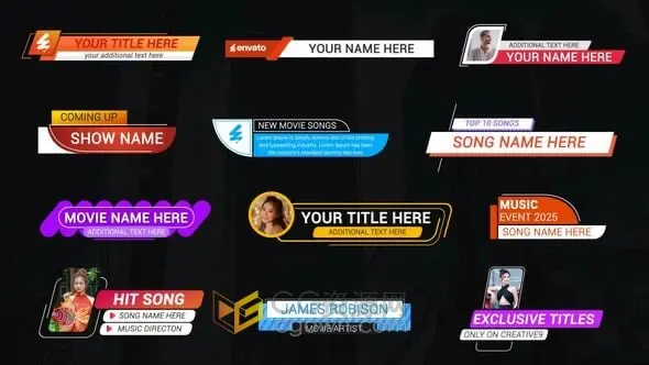 现代电视节目包装设计导视视频字幕条动画-AE模板