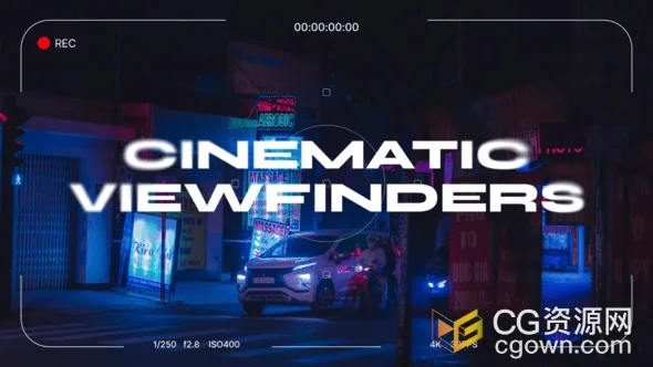 5个宏格式的电影取景器取景框集合适合无人机视频或电影内容-达芬奇模板