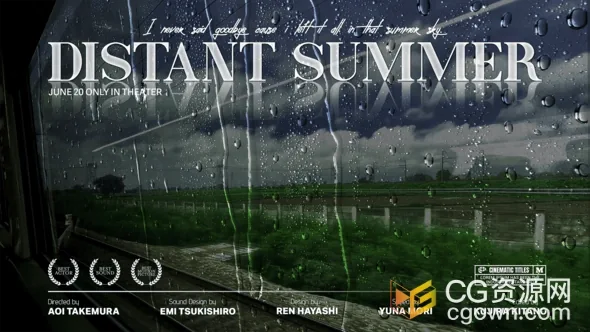 液体水纹理效果宣传电影片名文字标题动画-AE模板-CG资源网 液体水纹理效果宣传电影片名文字标题动画-AE模板