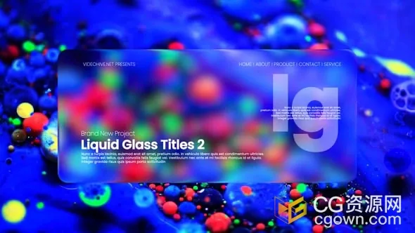 液态玻璃动画效果文字标题设计-AE模板下载-CG资源网 液态玻璃动画效果文字标题设计-AE模板下载