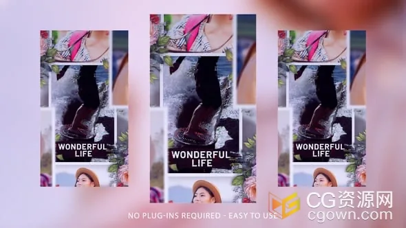 照片拼贴幻灯片动画短视频AE模板下载