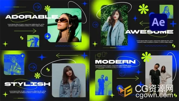 干净创意时尚灵感现代宣传介绍视频动画-AE模板