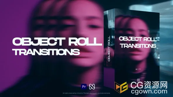 快速滚动切换时尚剪裁创意旋转运动视频过渡-PR转场模板