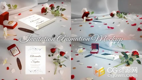 婚礼请柬宴会活动邀请函模型免费下载PR模板