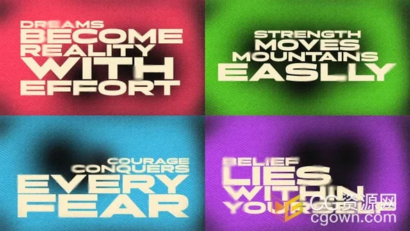 带排版文字标题动画视频转场过渡效果-AE模板