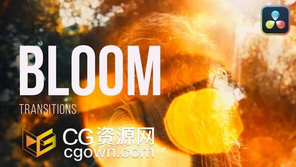 达芬奇模板24种镜头光效光晕视频转场过渡预设DaVinci Resolve