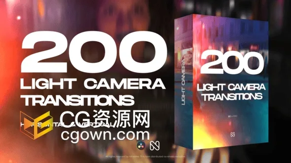 达芬奇模板-200种镜头光效视频转场Light Camera Transitions for DaVinci Resolve