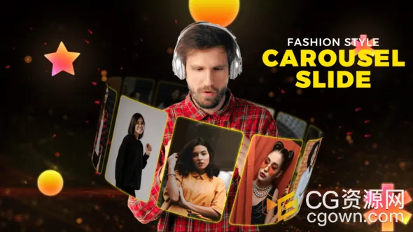 轮播幻灯片广告竖屏动态营销视频免费下载AE模板