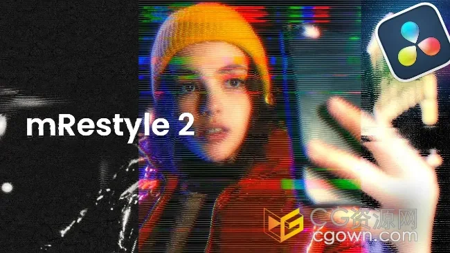 达芬奇插件-50种视频画面风格化故障失真复古艺术视觉特效mRestyle V2