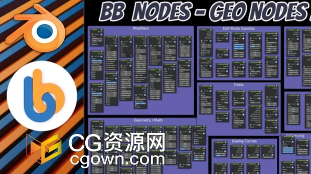 Blender插件B.B. Nodes v2.1.2自定义节点子菜单-CG资源网 Blender插件B.B. Nodes v2.1.2自定义节点子菜单