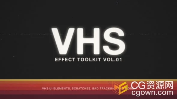 模拟八九十年代VHS美学录像胶片划痕画面效果-AE模板