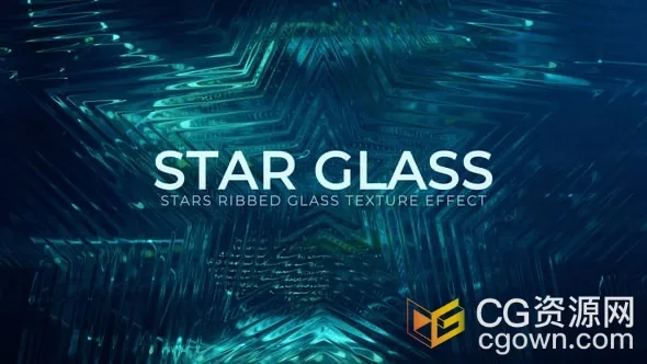 星形玻璃肋纹理叠加效果AE模板下载