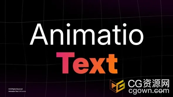 突显彩色文字排版动画效果AE模板Animation Text 8.0-CG资源网 突显彩色文字排版动画效果AE模板Animation Text 8.0
