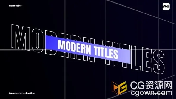 9组简约设计文字标题动画AE模板下载-CG资源网 9组简约设计文字标题动画AE模板下载