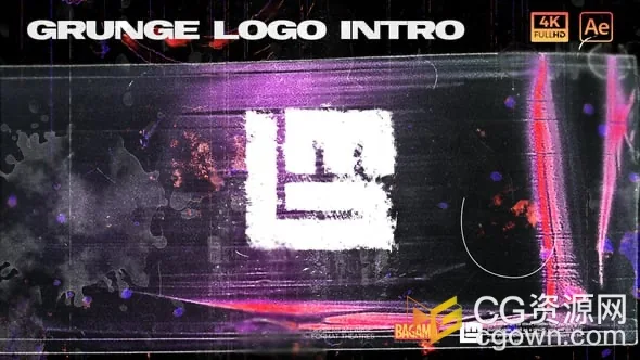 Grunge Logo AE模板街头艺术风格视频片头-CG资源网 Grunge Logo AE模板街头艺术风格视频片头
