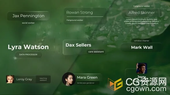 现代液态玻璃设计字幕条文字标题动画-AE模板