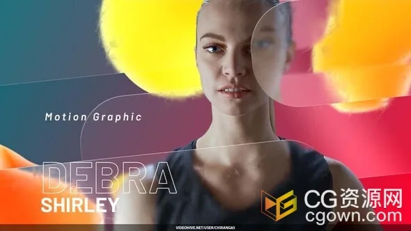 液态玻璃图形遮罩定格动画介绍人物信息视频AE模板