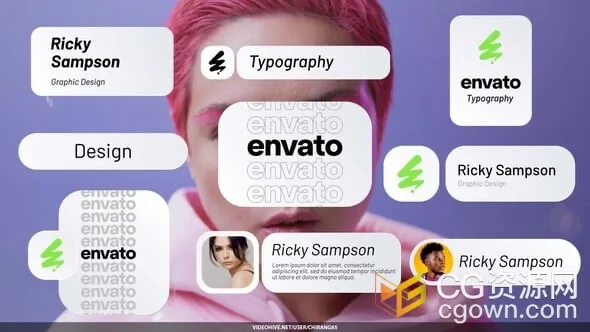 现代风格文字标题动画9种预设AE模板