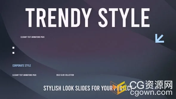 9组企业宣传介绍排版介绍现代幻灯片标题动画AE模板