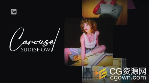 旋转展示动画照片幻灯片视频AE模板下载