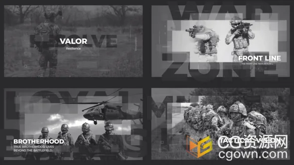 电影感战斗侦探战争快节奏开场宣传视频-PR模板