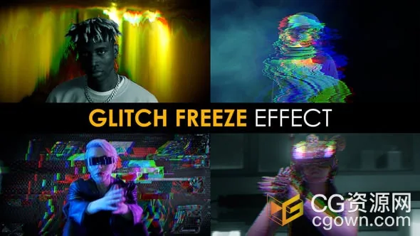 42个酷炫故障冻结效果动画创意PR模板下载