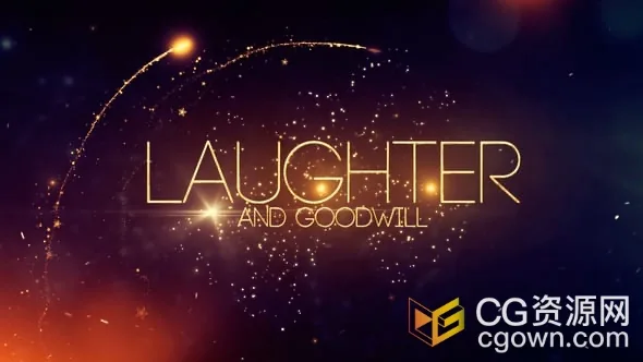 2026年圣诞愿望粒子特效金色标题动画视频-AE模板