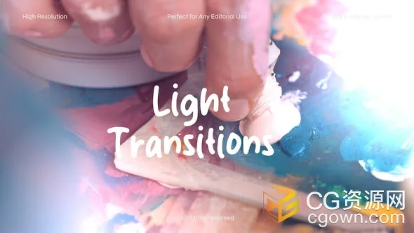 柔和散景镜头反射光线泄漏视频转场效果-AE模板