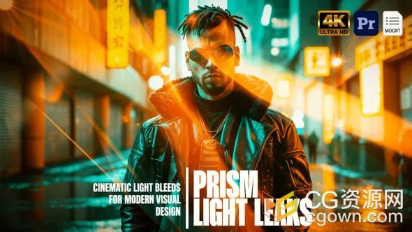 棱镜光线泄漏效果叠加预设包-PR模板下载