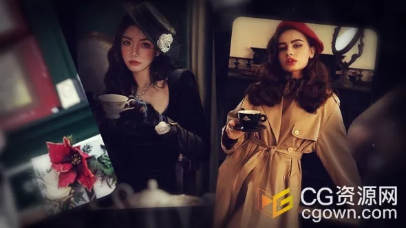 现代照片幻灯片动画制作视频相册AE模板