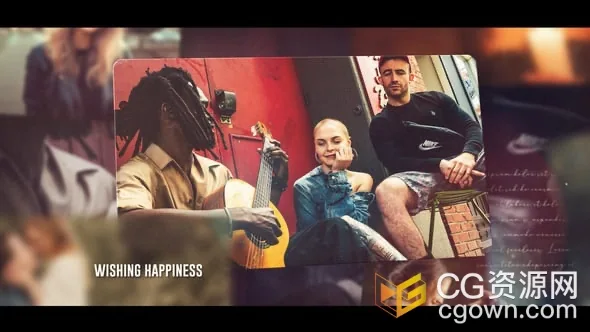 照片幻灯片浪漫温馨视频相册动画-AE模板下载